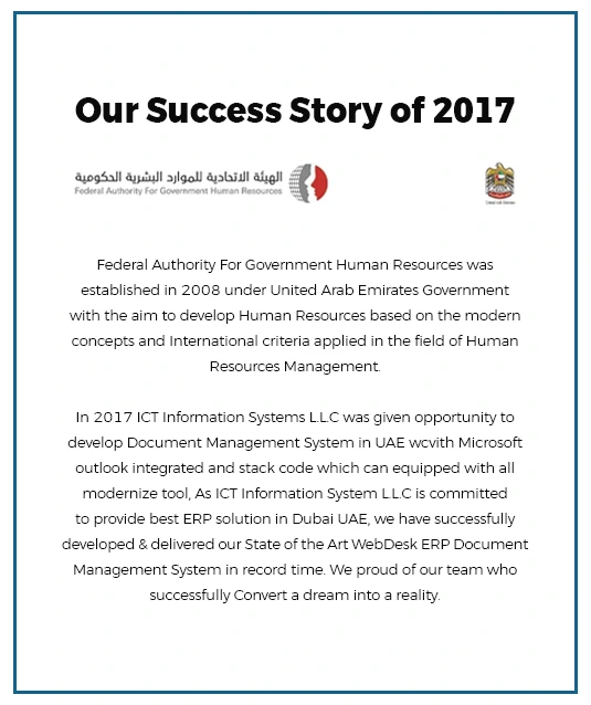 Our Success Story of 2017 ICt LLC